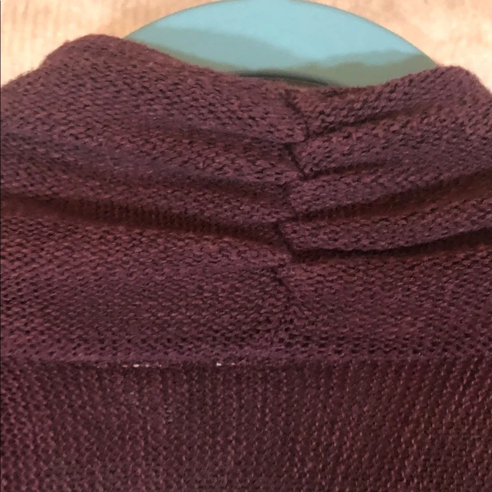 Moth by Anthropologie Purple and Brown Boho‎ Fringe Women's Cardigan